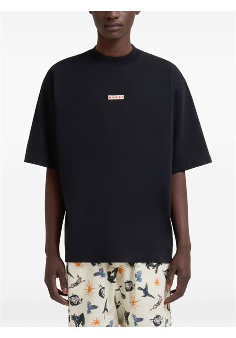 t-shirt logo uomo bianca MARNI | HUMU0223X6 UTCZ5700N99